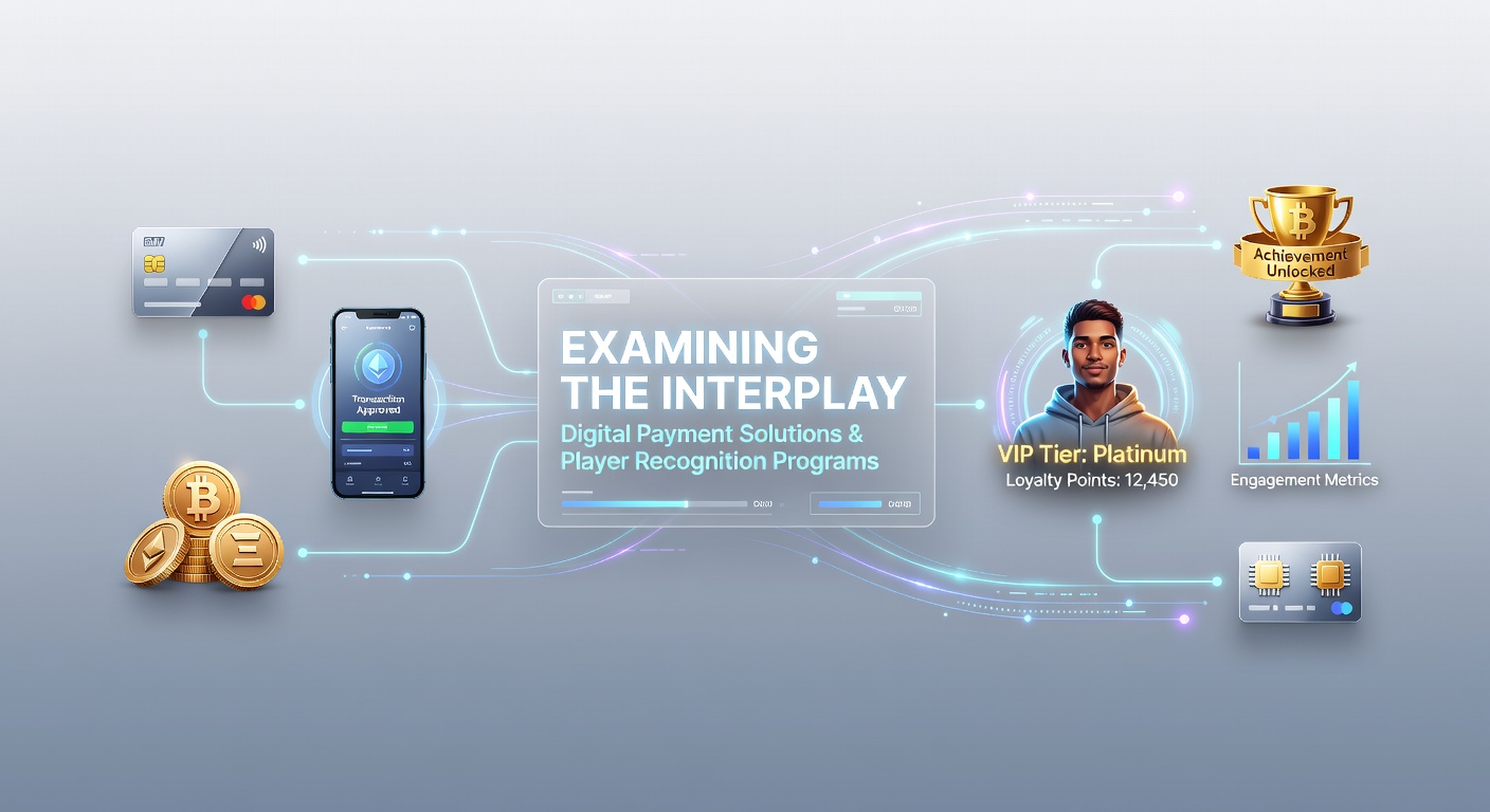 Digital payment interfaces connecting to casino loyalty dashboards on mobile screens