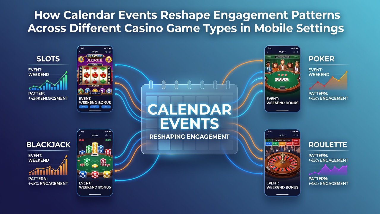 Mobile casino players engaging with calendar-themed events across slots and live dealer games