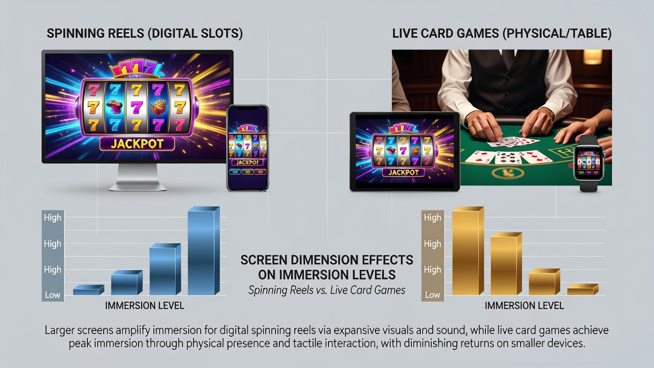 Live card session interfaces adapting across phone and tablet screen sizes in digital casino environments