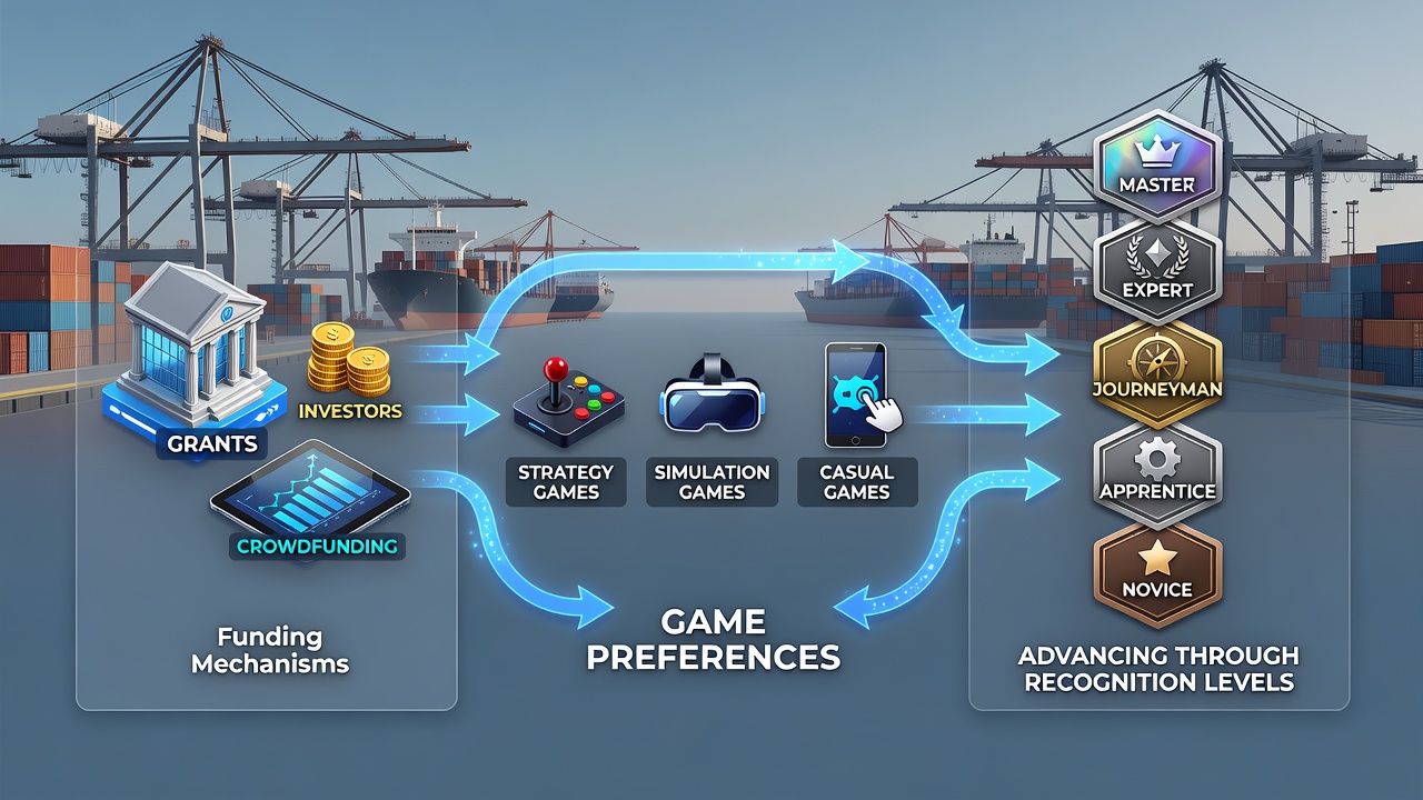 Analytics dashboard displaying game preference trends and recognition level milestones in mobile casino apps